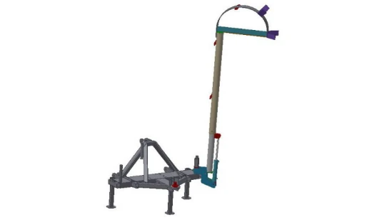 Hydraulic lifting arm set for Irridelta pump jack